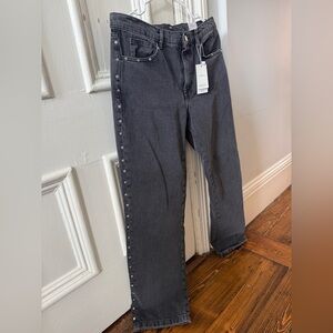 NWT Mango Black Studded Denim Jeans